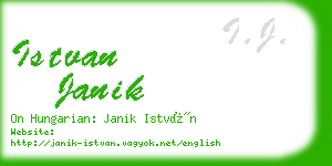 istvan janik business card